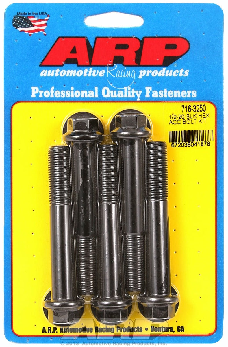 ARP 716-3250 1/2-20 x 3.250 hex black oxide bolts