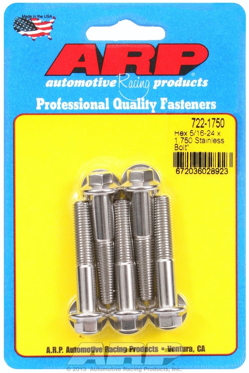 ARP 722-1750 5/16-24 x 1.750 hex SS bolts
