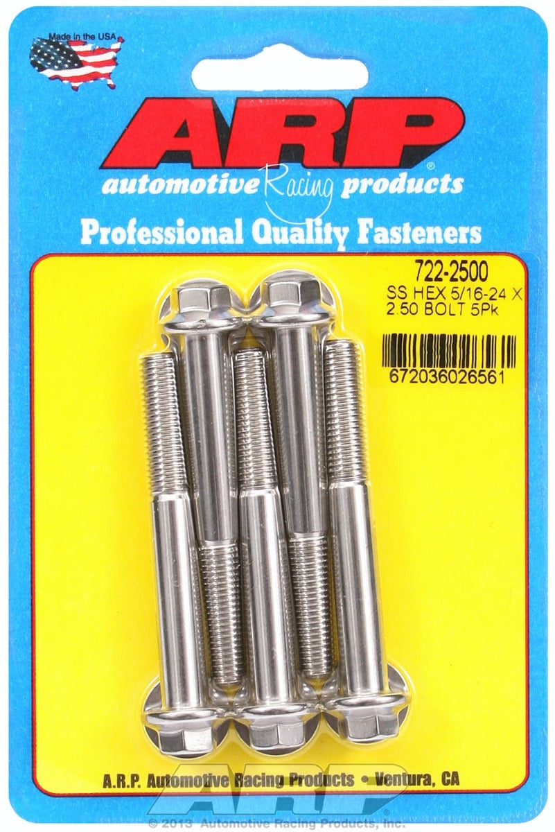 ARP 722-2500 5/16-24 x 2.500 hex SS bolts