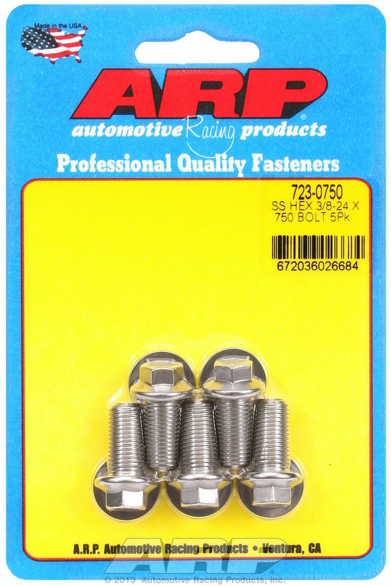 ARP 723-0750 3/8-24 x .750 hex SS bolts