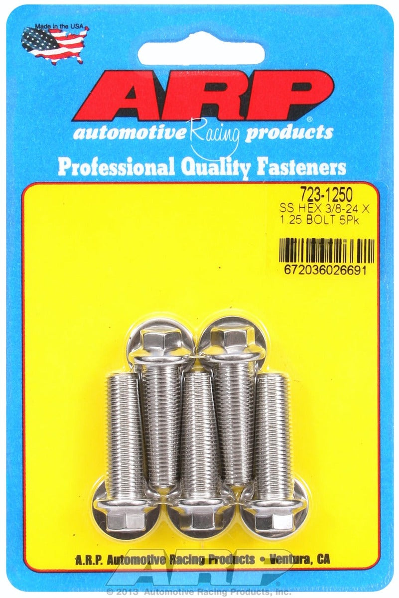 ARP 723-1250 3/8-24 x 1.250 hex SS bolts
