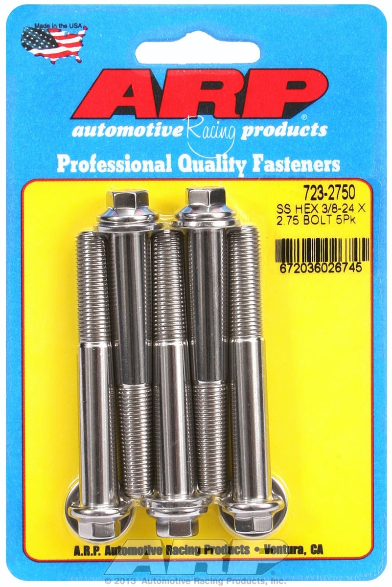 ARP 723-2750 3/8-24 x 2.750 hex SS bolts