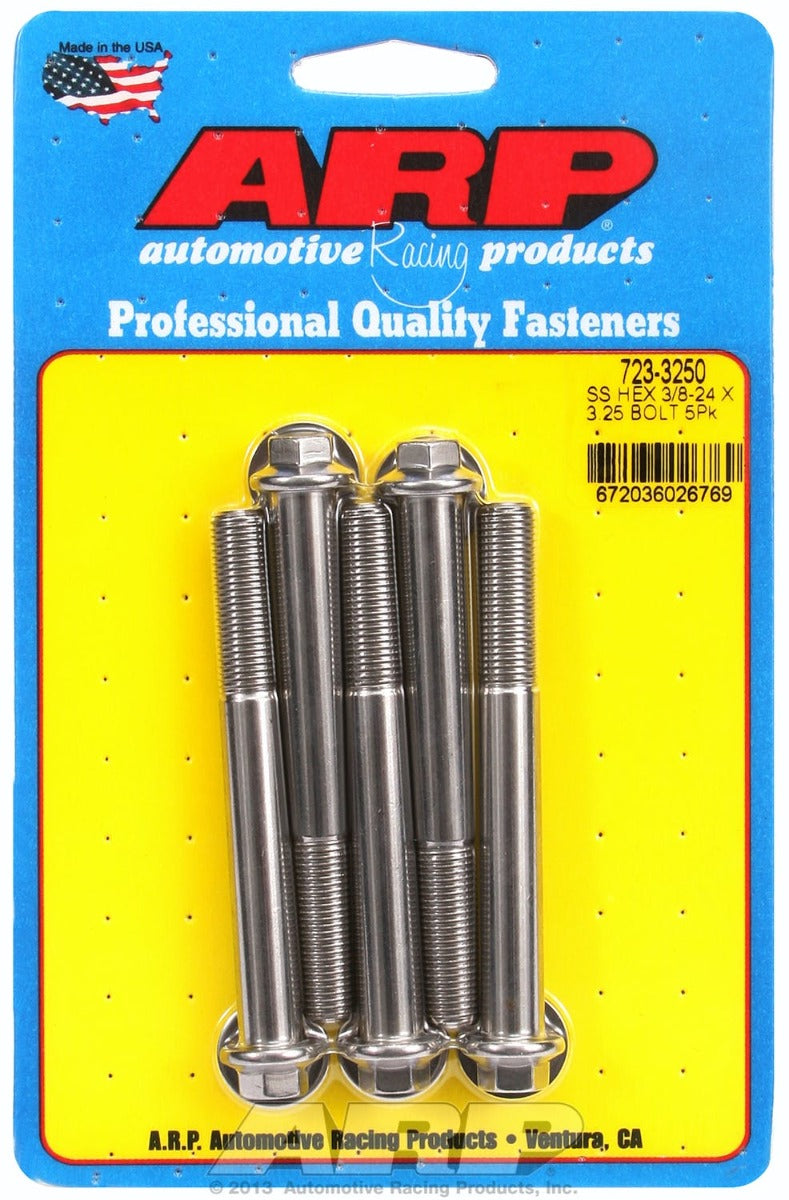 ARP 723-3250 3/8-24 x 3.250 hex SS bolts