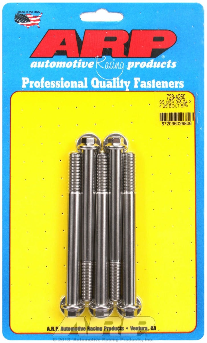 ARP 723-4250 3/8-24 x 4.250 hex SS bolts