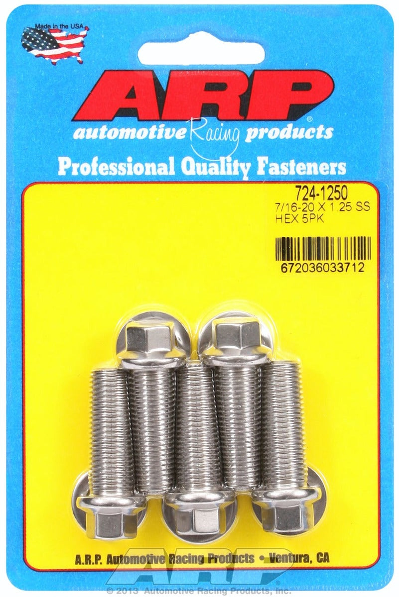ARP 724-1250 7/16-20 x 1.250 hex SS bolts