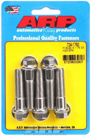 ARP 724-1750 7/16-20 x 1.750 hex SS bolts