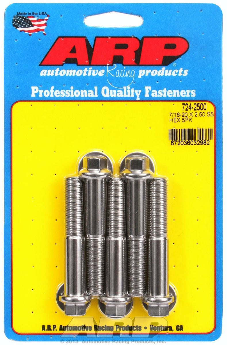 ARP 724-2500 7/16-20 x 2.500 hex SS bolts