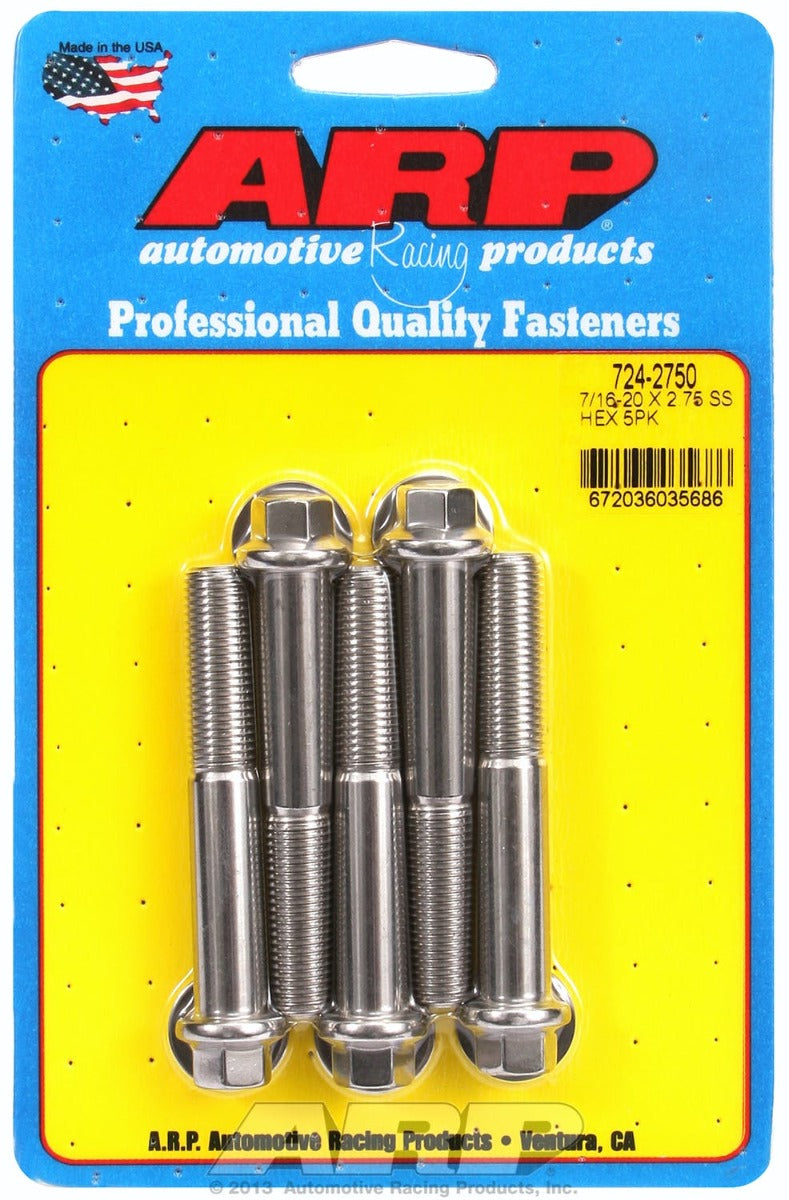 ARP 724-2750 7/16-20 x 2.750 hex SS bolts