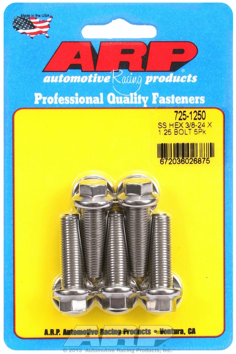 ARP 725-1250 3/8-24 x 1.250 hex 7/16 wrenching SS bolts