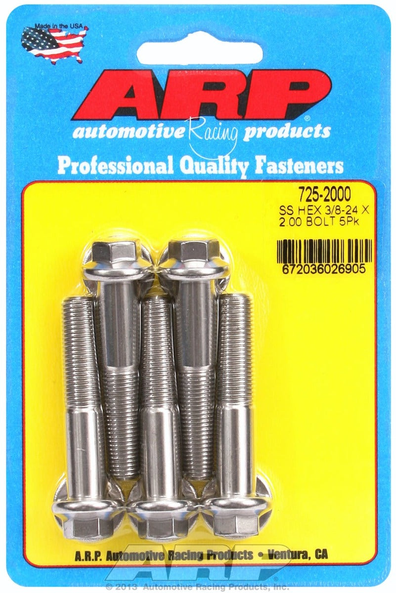 ARP 725-2000 3/8-24 x 2.000 hex 7/16 wrenching SS bolts