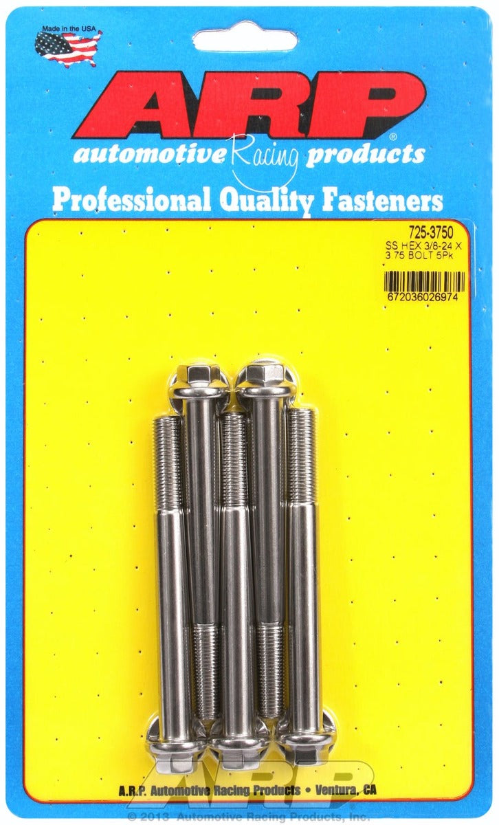 ARP 725-3750 3/8-24 x 3.750 hex 7/16 wrenching SS bolts