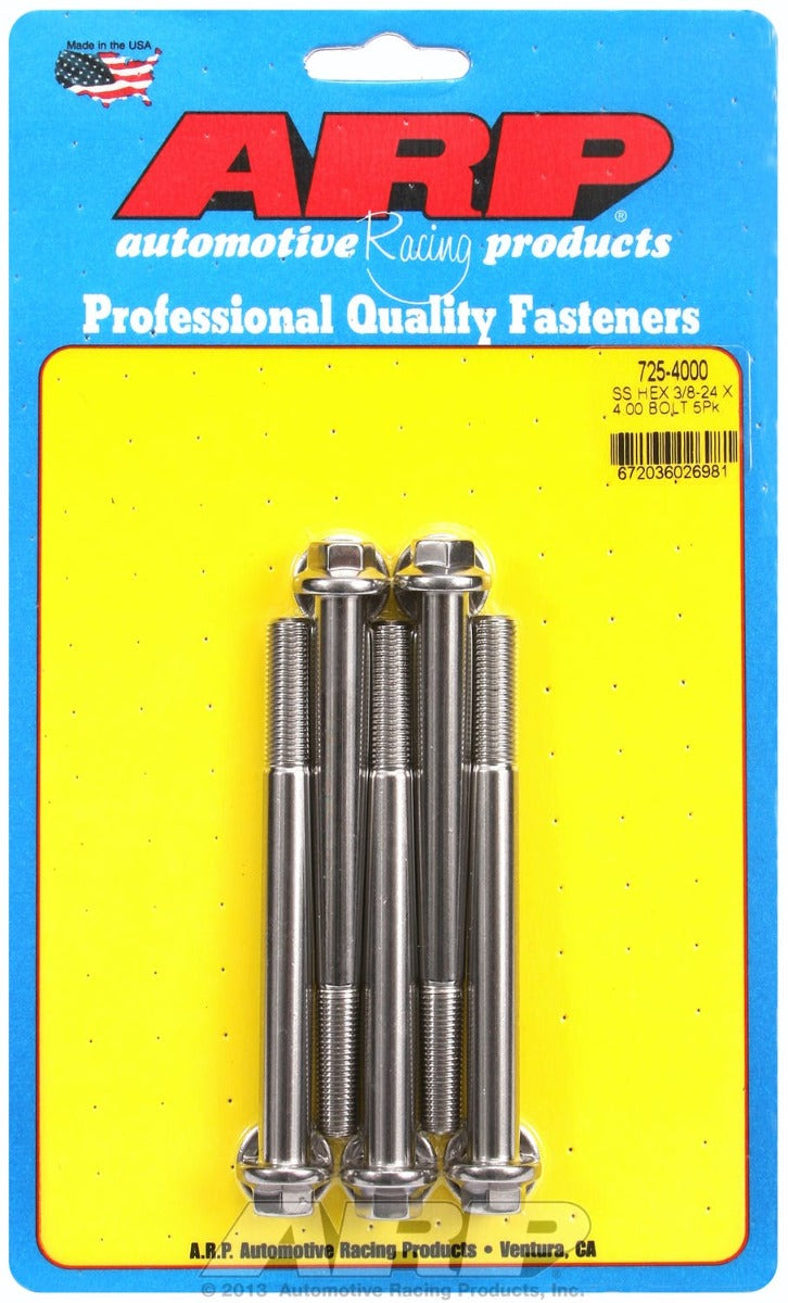 ARP 725-4000 3/8-24 x 4.000 hex 7/16 wrenching SS bolts