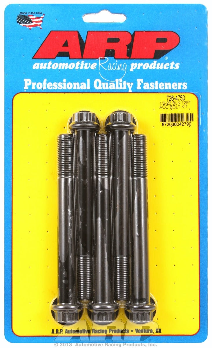 ARP 726-4750 1/2-20 x 4.750 12pt black oxide bolts