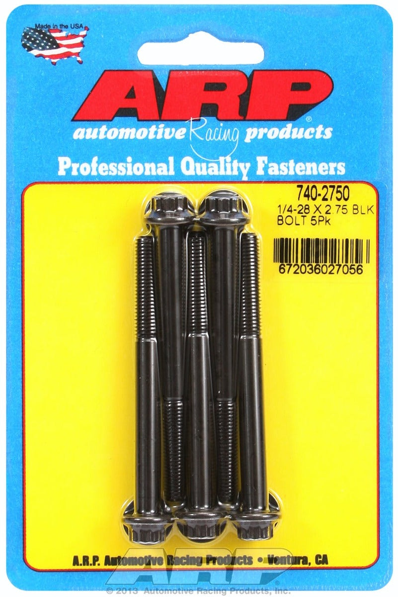 ARP 740-2750 1/4-28 x 2.750 12pt black oxide bolts