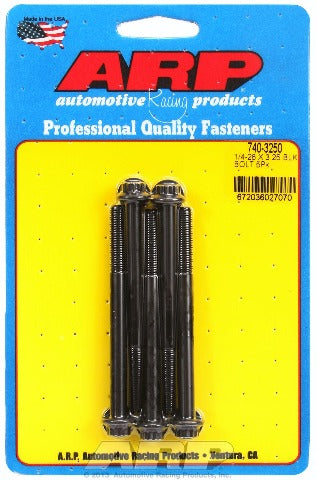 ARP 740-3250 1/4-28 x 3.250 12pt black oxide bolts