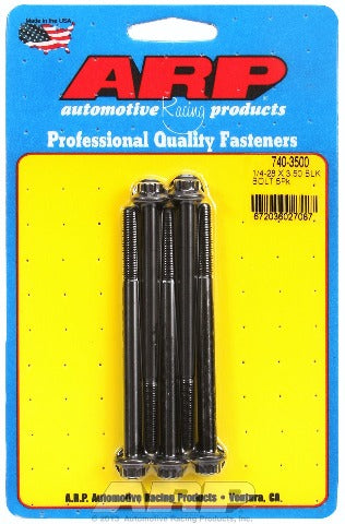 ARP 740-3500 1/4-28 x 3.500 12pt black oxide bolts