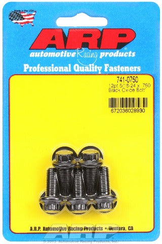 ARP 741-0750 5/16-24 x .750 12pt black oxide bolts