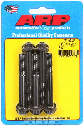ARP 741-2500 5/16-24 x 2.500 12pt black oxide bolts