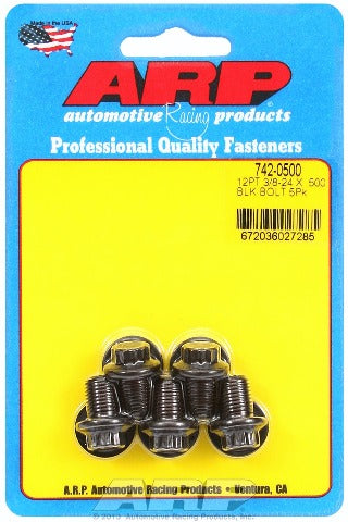 ARP 742-0500 3/8-24 x .500 12pt black oxide bolts