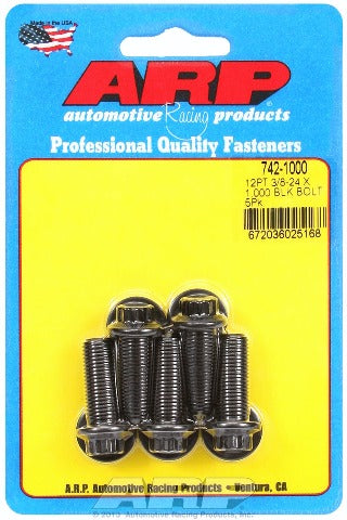 ARP 742-1000 3/8-24 x 1.000 12pt black oxide bolts