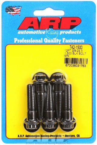 ARP 742-1500 3/8-24 x 1.500 12pt black oxide bolts