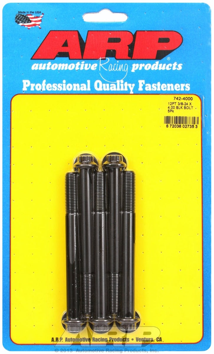 ARP 742-4000 3/8-24 x 4.000 12pt black oxide bolts