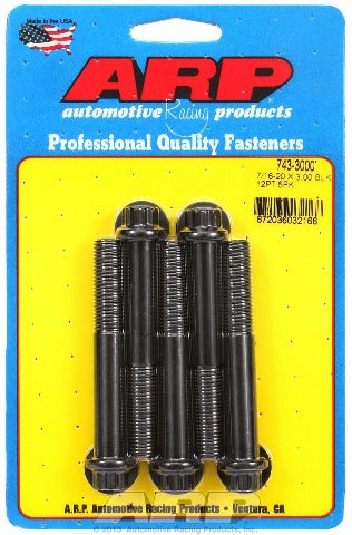 ARP 743-3000 7/16-20 x 3.000 12pt black oxide bolts