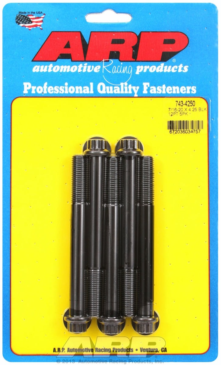 ARP 743-4250 7/16-20 x 4.250 12pt black oxide bolts