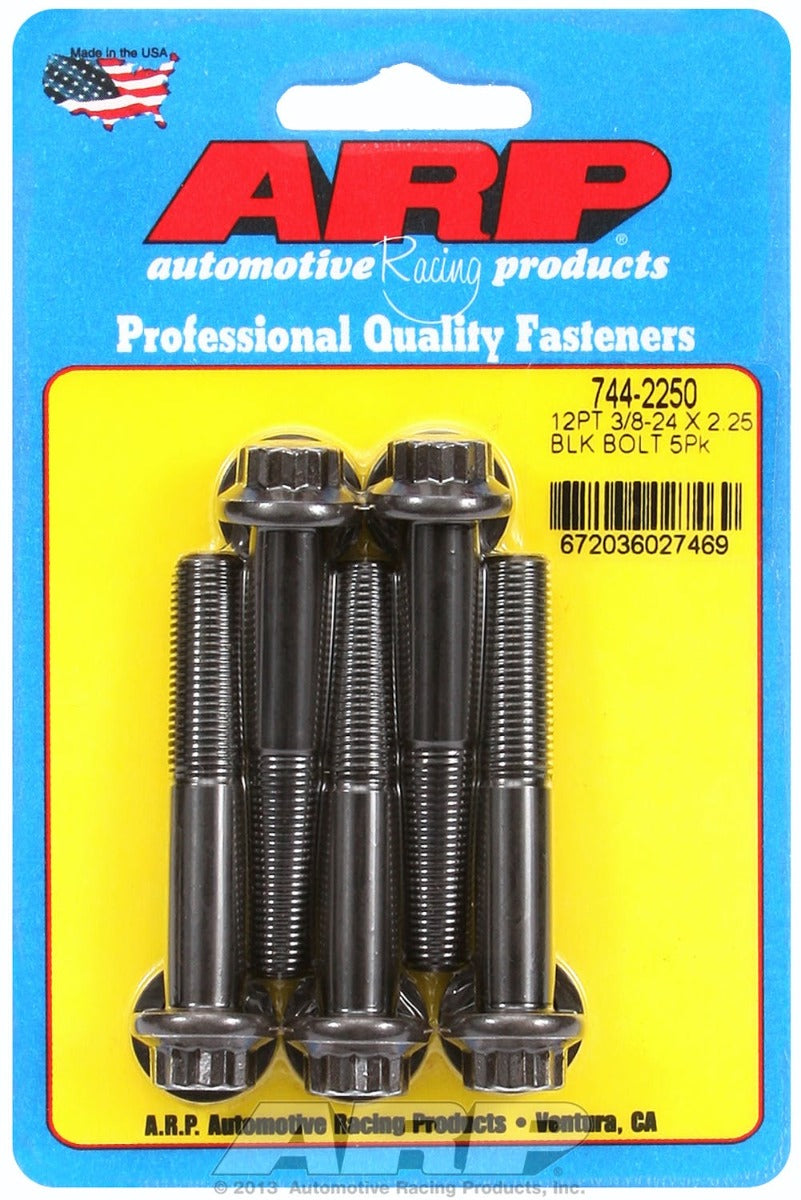 ARP 744-2250 3/8-24 x 2.250 12pt 7/16 wrenching black oxide bolts