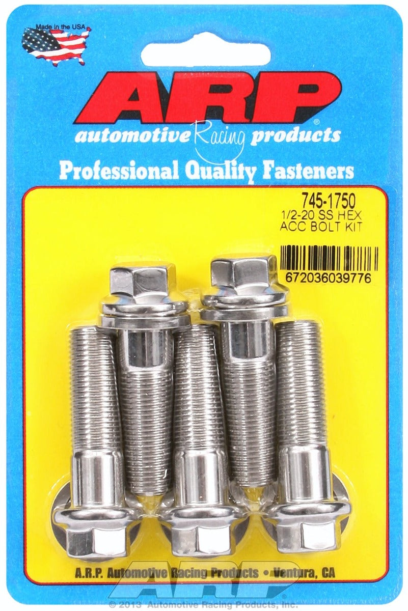 ARP 745-1750 1/2-20 x 1.750 hex SS bolts