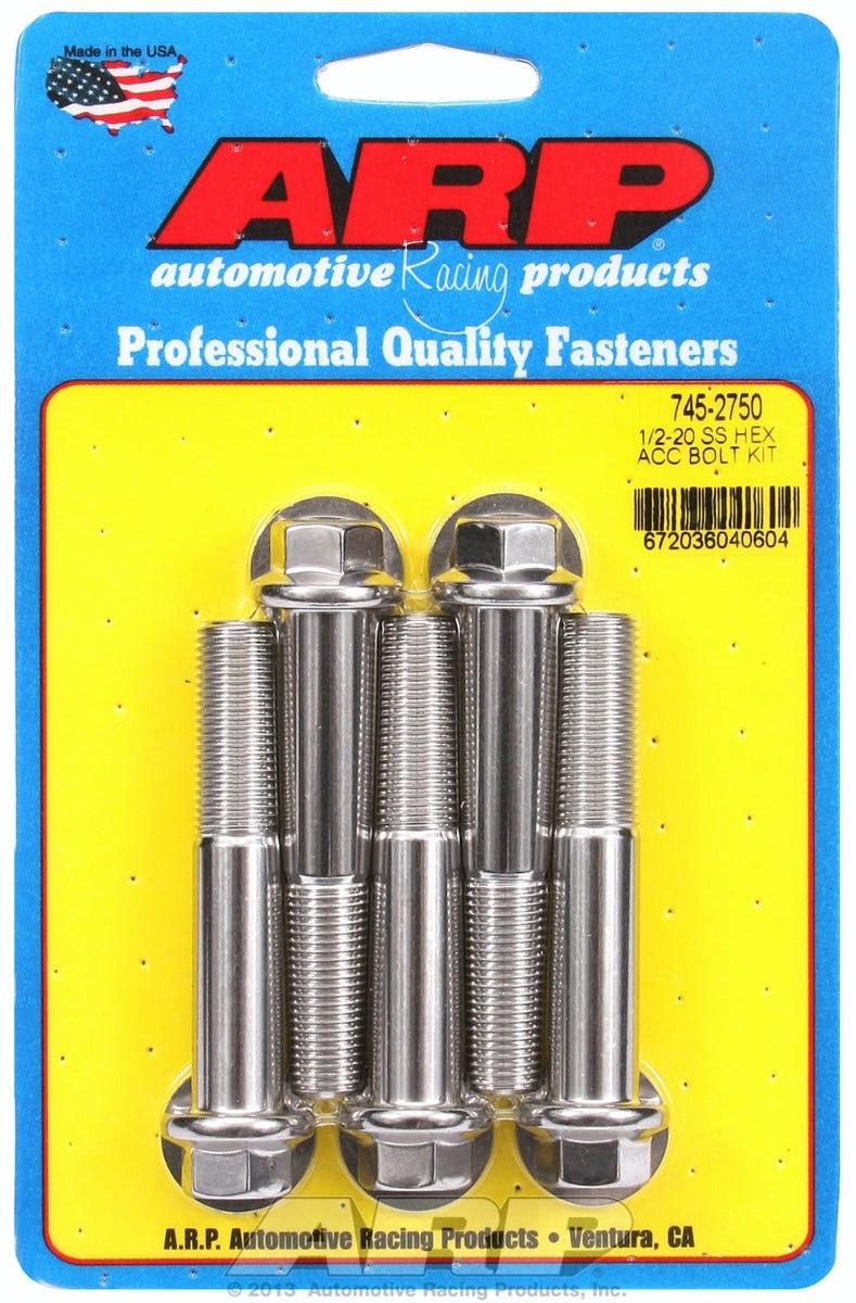 ARP 745-2750 1/2-20 x 2.750 hex SS bolts