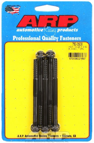 ARP 750-3500 1/4-28 x 3.500 hex black oxide bolts