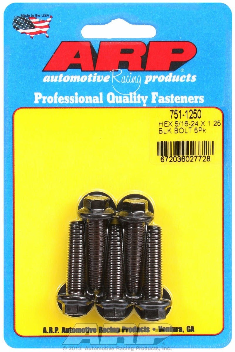 ARP 751-1250 5/16-24 x 1.250 hex black oxide bolts