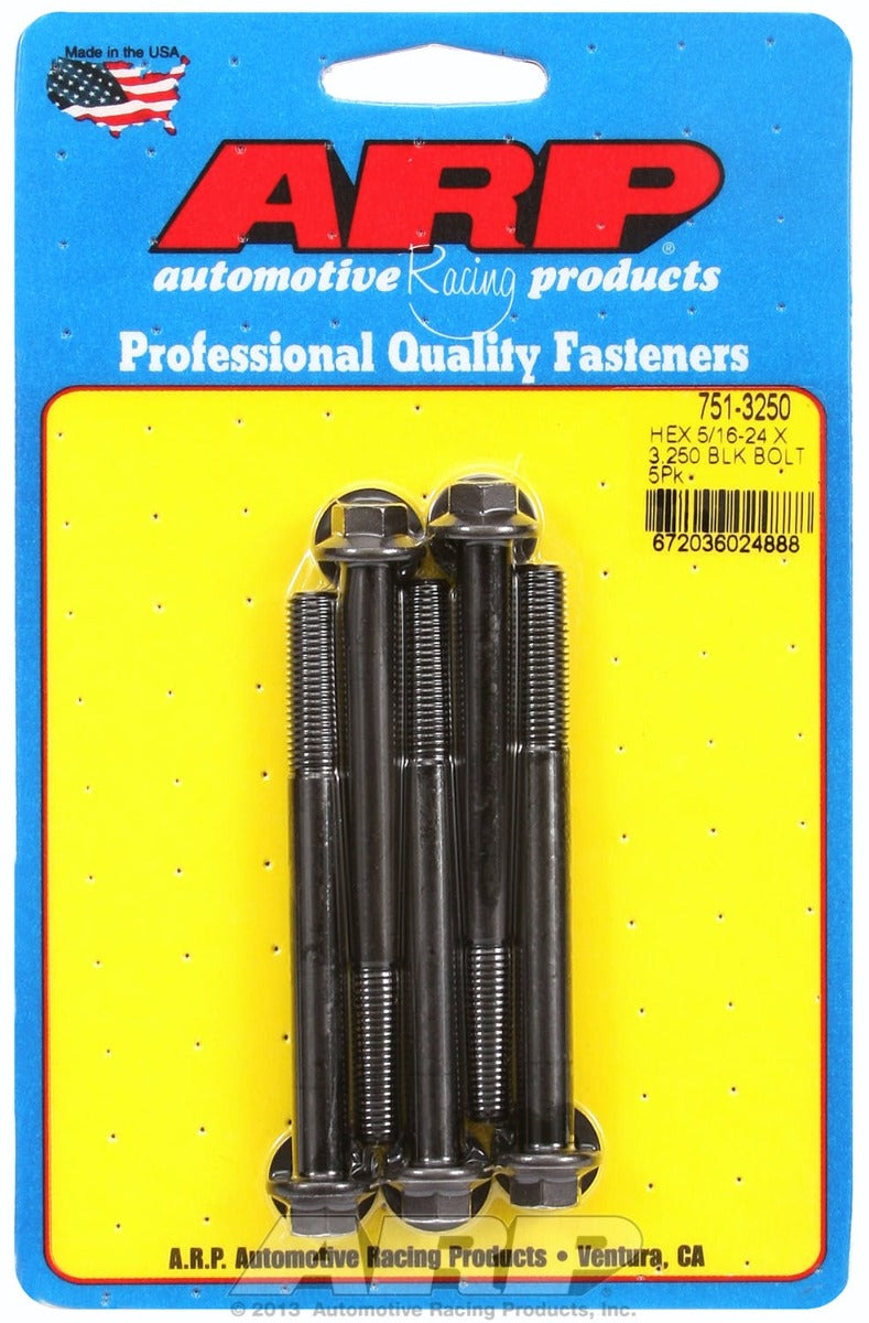 ARP 751-3250 5/16-24 x 3.250 hex black oxide bolts