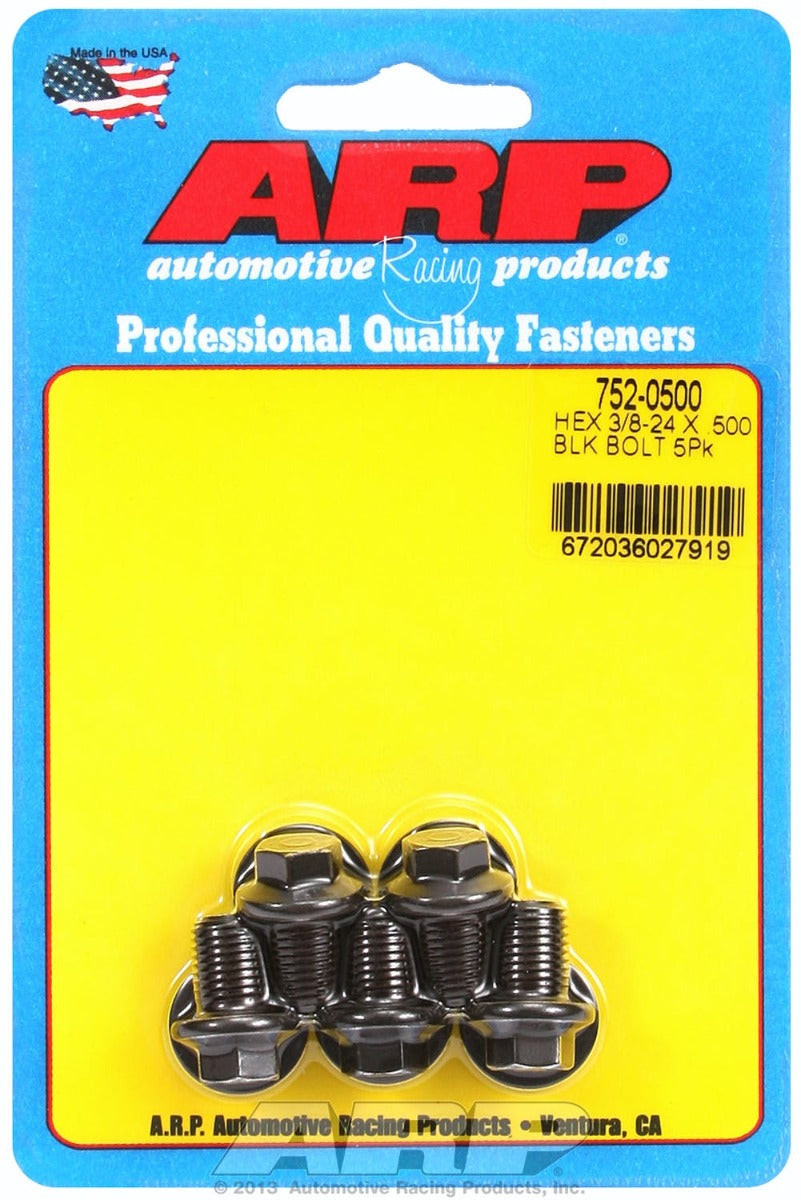 ARP 752-0500 3/8-24 x .500 hex black oxide bolts