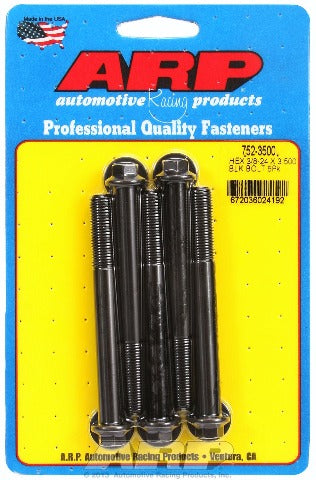 ARP 752-3500 3/8-24 x 3.500 hex black oxide bolts