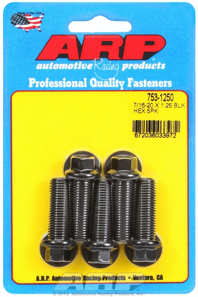 ARP 753-1250 7/16-20 x 1.250 hex black oxide bolts