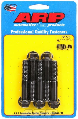 ARP 753-2500 7/16-20 x 2.500 hex black oxide bolts