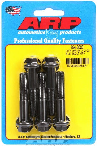 ARP 754-2000 3/8-24 x 2.000 hex 7/16 wrenching black oxide bolts