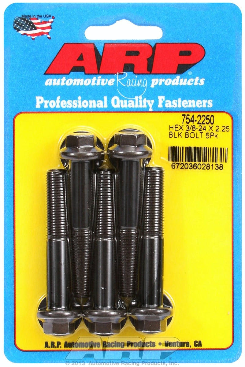 ARP 754-2250 3/8-24 x 2.250 hex 7/16 wrenching black oxide bolts