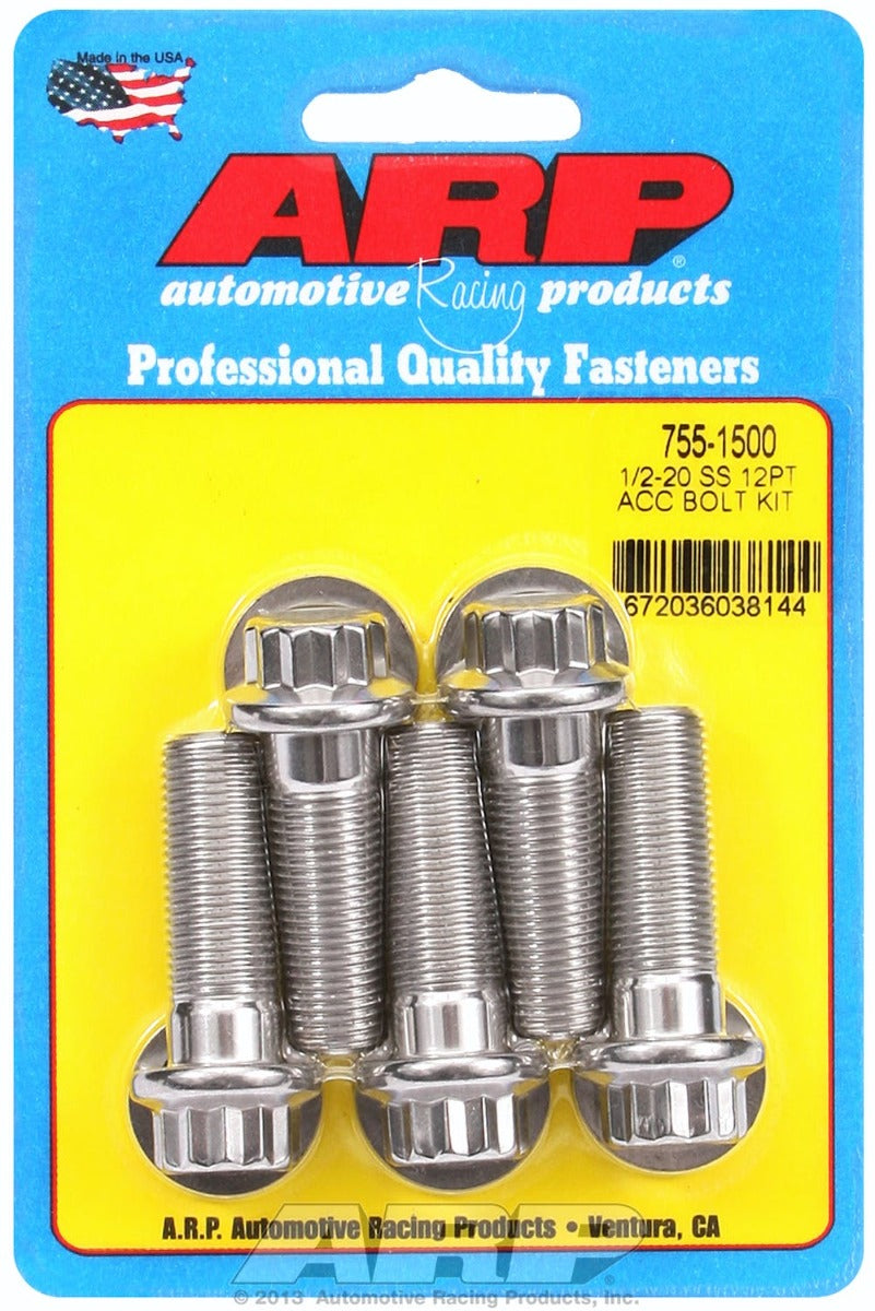 ARP 755-1500 1/2-20 x 1.500 12pt SS bolts