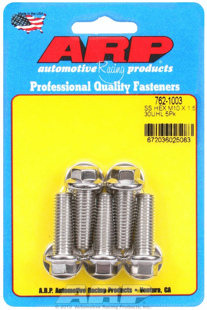 ARP 762-1003 M10 x 1.50 x 30 hex SS bolts