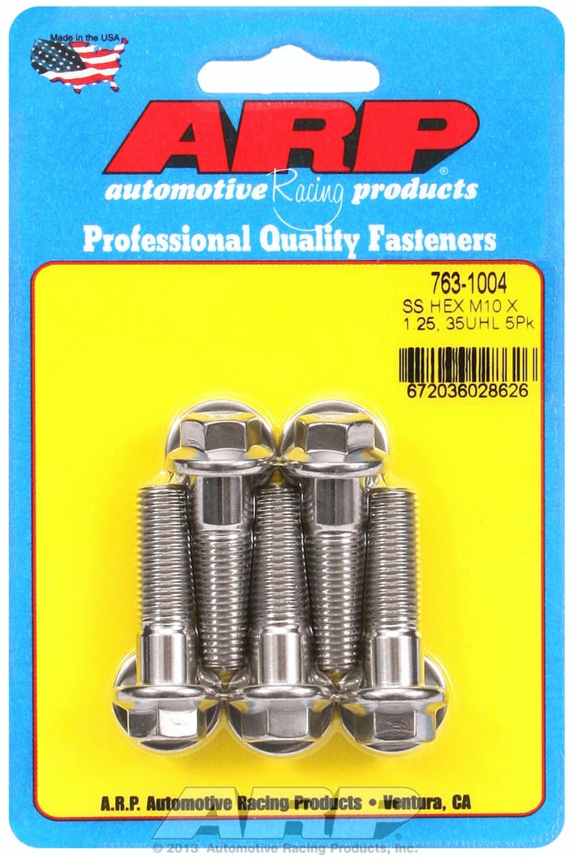 ARP 763-1004 M10 x 1.25 x 35 hex SS bolts