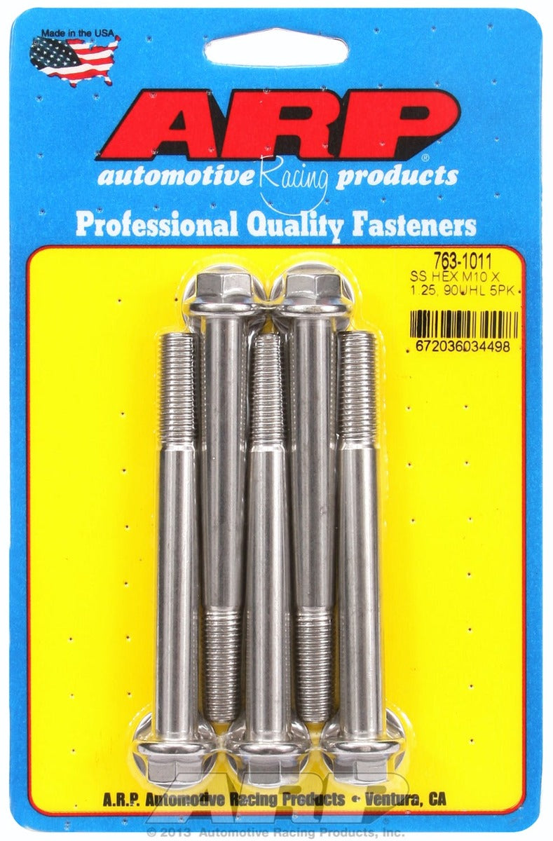 ARP 763-1011 M10 x 1.25 x 90  hex SS bolts