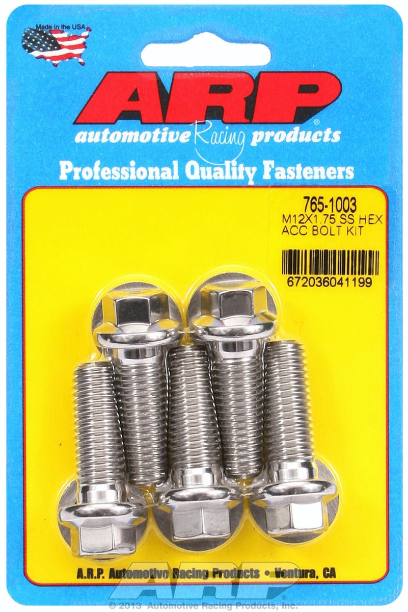 ARP 765-1003 M12 x 1.75 x 35 hex SS bolts