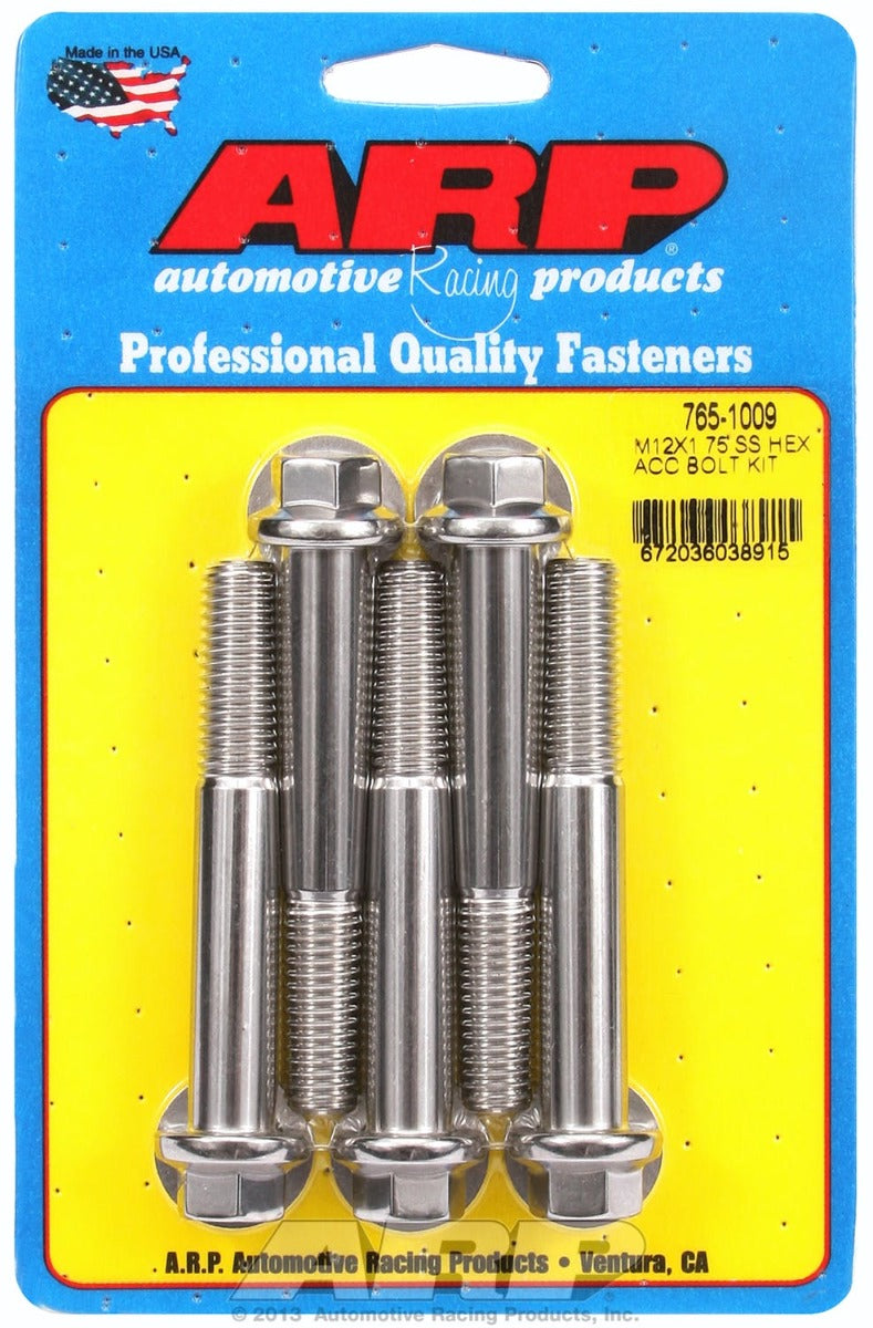 ARP 765-1009 M12 x 1.75 x 80 hex SS bolts