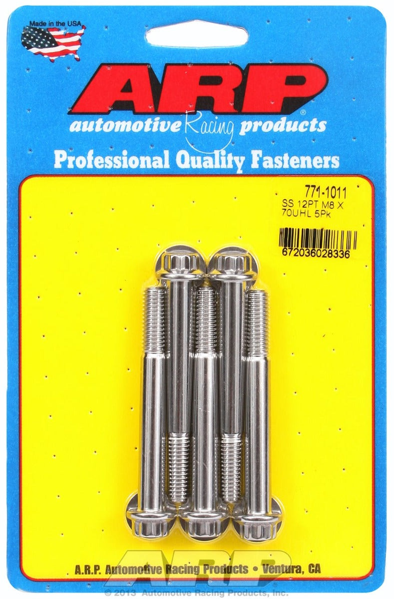 ARP 771-1011 M8 x 1.25 x 70 12pt SS bolts