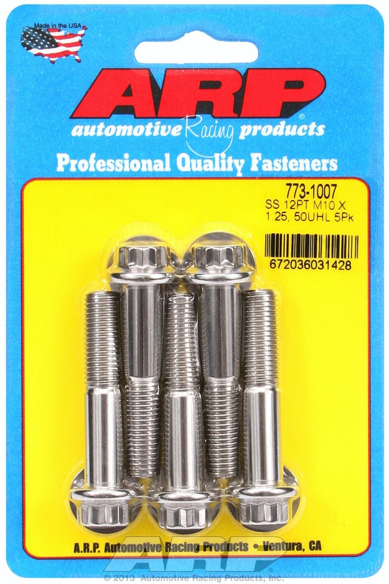 ARP 773-1007 M10 x 1.25 x 50 12pt SS bolts