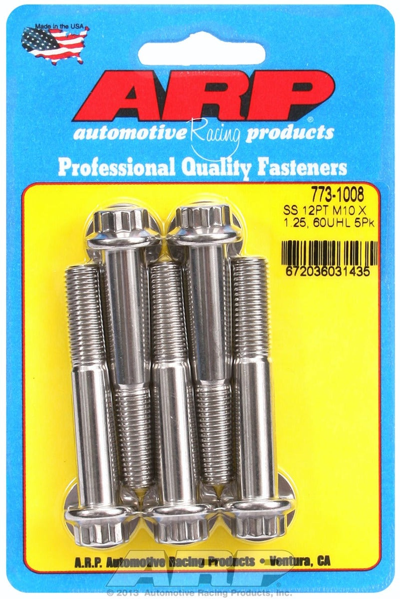 ARP 773-1008 M10 x 1.25 x 60  12pt SS bolts