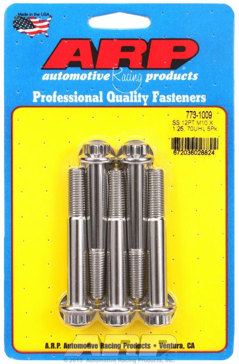 ARP 773-1009 M10 x 1.25 x 70 12pt SS bolts